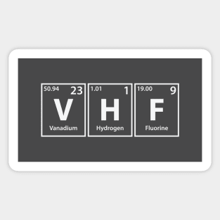 Vhf (V-H-F) Periodic Elements Spelling Sticker